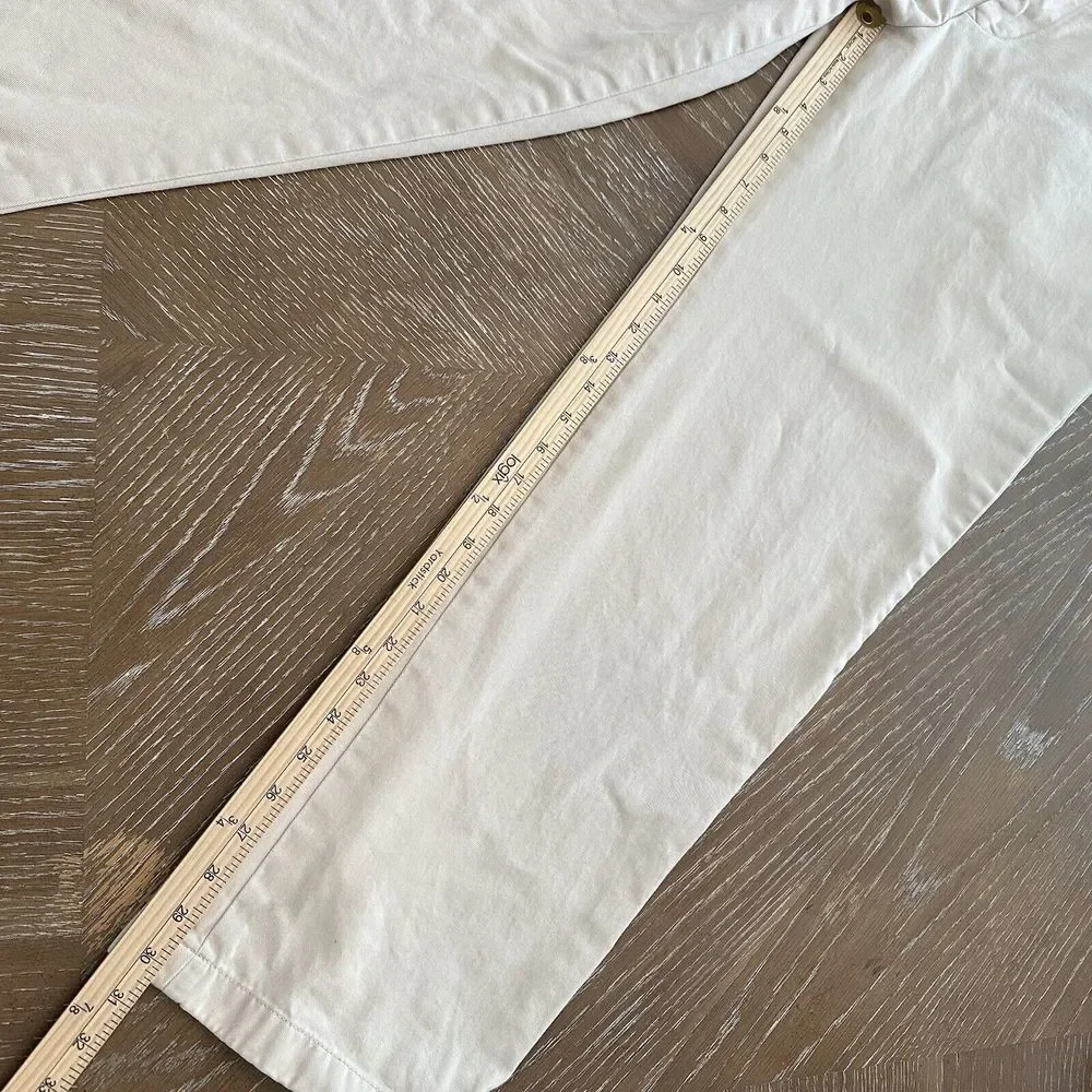 Nautica Clipper 33x32‎ KHAKI Relax Straight Chino Pants Flat Front EXCELLENT